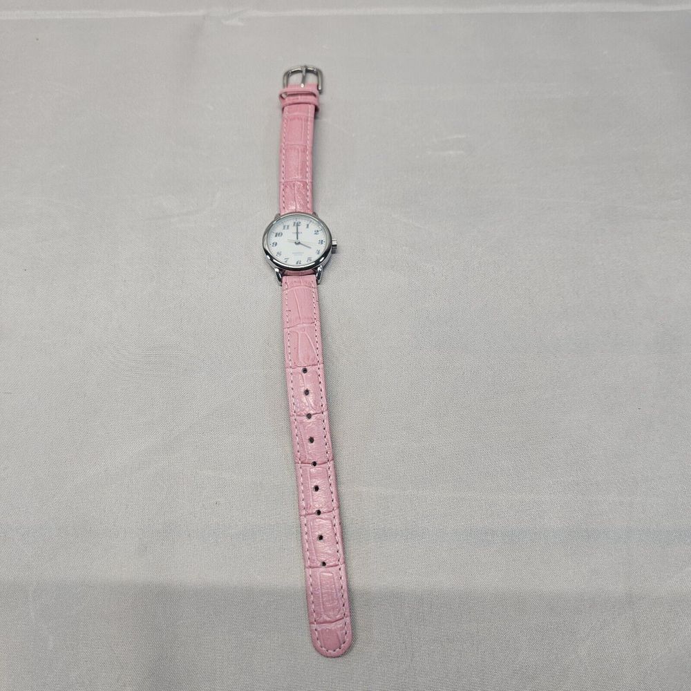 Timex Indiglo women's watch. Classic‎ style face. Pink band Needs Battery